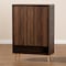 Baxton Studio Landen Mid-Century Modern Walnut Brown and Gold Finished Wood 2-Door Entryway Shoe storage Cabinet 174-10958-Zoro - alternate 7